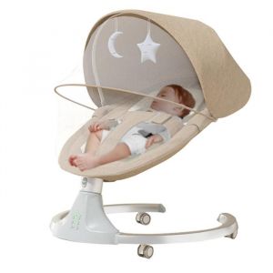 Balancelle Bebe Multifonctionnel Magic Zc Transat Bebe Electrique 0-24 Mois 5 Vitesses De Balancement Bluetooth Musique Max 15 Kg