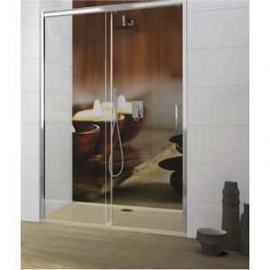 Image de Leda Paroi de douche - 120cm - vitrage transparent - Version Droite - Tyxo