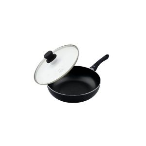 Poêle wok en aluminium avec couvercle en verre 20 cm Smart life Elo