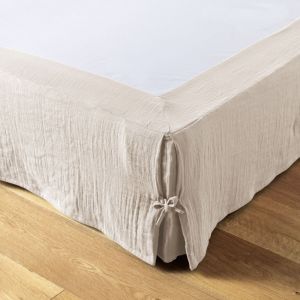 Cache sommier gaze de coton uni 180x200 cm