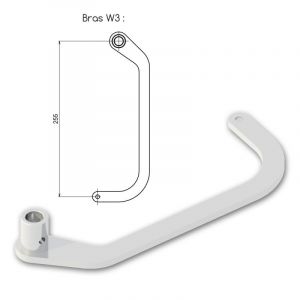 Wimove Bras W3 droit blanc RAL 9010 - bras assemblé plus manchon -