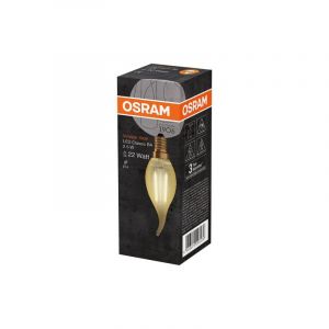 Ledvance OSRAM Vintage Edition 1906 Ampoule LED à Filament | Culot E14 | Forme Flamme Coup de Vent Or Ambrée | Blanc Chaud 2500K | 2,5W (équivalent 22W)