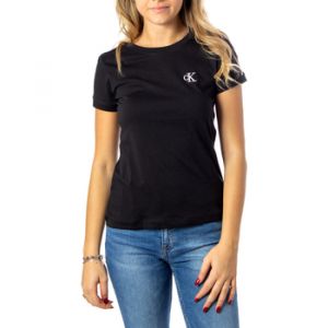 Calvin Klein Pour femme. T-shirt slim brod? noir