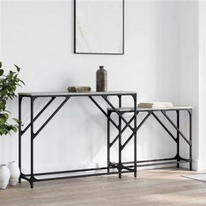 VidaXL Tables console gigognes 2 pcs sonoma gris bois d'ingénierie