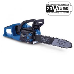 Scheppach Tronçonneuse sans fil IXES 20V - BC-CS355Duo-X - Brushless - 2x20V - Guide et chaîne 14" - Coupe max Ø33,5cm - Vendue sans batterie ni