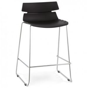 Image de Declikdeco Tabouret de bar design noir KALD