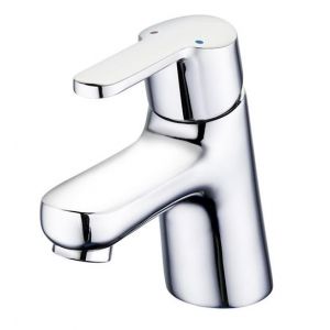 Robinet salle de bain mitigeur de lavabo chrom&eacute; but&eacute;e &eacute;costop vidage complet