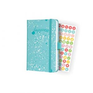 Sigel J4302 Jolie Agenda semainier 2024, Blue Happiness, 9,5 x 15 cm, couverture rigide, 174 pages, bleu clair