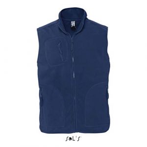 Image de Sol's Norway - Gilet Polaire Mixte sans Manche - Col Montant doublé - Anti-bouloche - Marine - 5XL