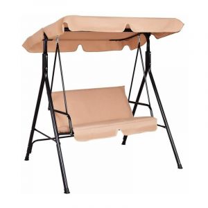 Image de COSTWAY Balancelle de Jardin pour 2 Personnes sur Pied Résistant à L’UV avec Toit Imperméabilisant Idéal pour Jardin