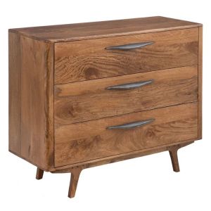 Image de Natacha.b Commode en bois de manguier 3 grand tiroirs - collection mangue