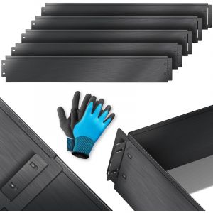 Image de Bordure de pelouse Bordure de parterre Bordure de massif 5 m 10 m 15 m 20 m 25 m 30 m 35 m 40 m 45 m 50 m 100x14 cm ou 100x18 cm Bordure de