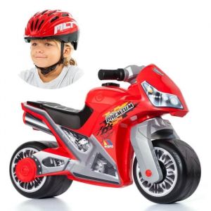 Molto Moto Cross Premium avec Casque MLT rouge pour enfant - A pédales - 2 roues
