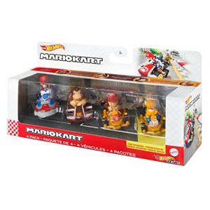 Image de Mattel Mario Kart pack 4 véhicules métal 1/64 M