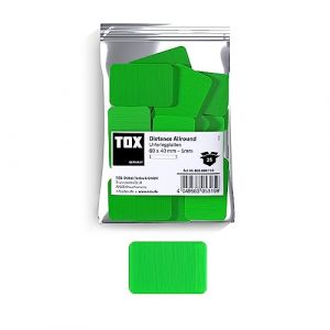 Tox Distance Allround Plaques de calage, plaques de compensation en plastique, charge admissible jusqu'à 5 tonnes, polypropylène, 60 x 40 x 5 mm, 1 sachet, 25 pièces, 065600110