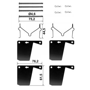 ATE Kit d'accessoires, plaquette de frein à disque 13.0460-0126.2