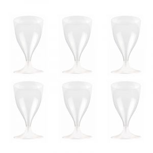Lot de 6 Verres &agrave; Vin "Plastique" 18cl Transparent Prix