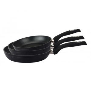 Royalty Line Lot de 3 poêles effet pierre 28,24,20 cm