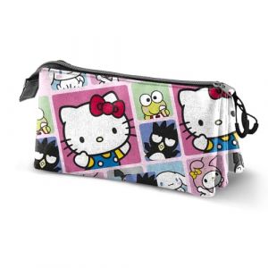 Karactermania Sanrio Hello Kitty Panels-Trousse Triple, Multicolore, 23 x 11 cm