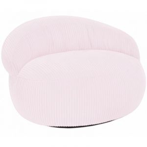 Pouf XXL d&eacute;houssable en velours c&ocirc;tel&eacute; BANANAIR 110x100 cm rose