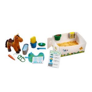 Melissa & Doug Melissa Doug Feed Groom Horse Care Play Set