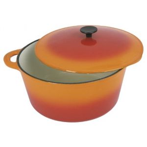 Tradifonte 501603 - Cocotte ronde en fonte avec couvercle (21 cm)