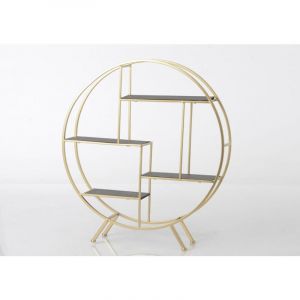 Amadeus Étagère ronde 4 niveaux or 70 cm Or