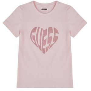 Guess T-shirt enfant SHIRT MINIME Rose - Taille 8 ans,10 ans,12 ans,14 ans,16 ans