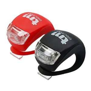 TM Electron TMTOR003 - Lot de lampes LED avant et arri&egrave;re en silicone &eacute;tanche pour v&eacute;lo, avec 3 modes diff&eacute;rents.