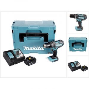 Makita DHP 482 RG1J Perceuse-visseuse à percussion sans fil 18 V 62 Nm + 1x Batterie 6,0 Ah + Chargeur + Makpac