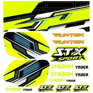Funtek Planche stickers jaune STX Sport