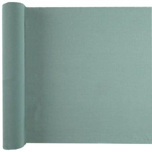 Ruedelafete Chemin de table en tissu Crêpe 3m, Eucalyptus