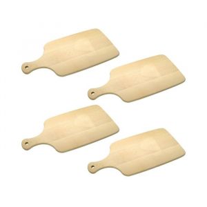 Fackelmann Ensemble de 4 Planches &agrave; d&eacute;couper en bois 38 x 18 cm Wood Edition