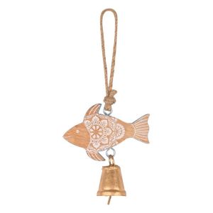 Signes Grimalt Cloche &agrave; poisson d&eacute;corative en m&eacute;tal pour style marin et nautique, accessoire id&eacute;al pour la d&eacute;coration int&eacute;rieure et ext&eacute;rieure