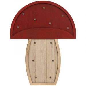Image de Atmosphera Lampe à poser forme champignon bois multicolore - 18x3x23 cm