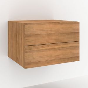 Rendez-vous Déco - Meuble de salle de bain suspendu en bois de teck 60 cm - hera