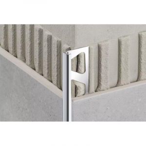 Profil&eacute; d&eacute;coratif - JOLLY-A - Aluminium anodis&eacute; - Chrom&eacute; brillant - Hauteur: 12,5 mm - Longueur: 2,5 m