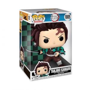 Funko Pop! Jumbo: Demon Slayer - Tanjiro- Figurine en Vinyle à Collectionner - Idée de Cadeau - Produits Officiels - Jouets pour Les Enfants et Adultes - Anime Fans