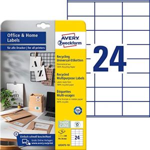 AVERY Zweckform Etiquettes multi usage recycl&eacute;es Home Office