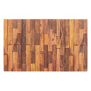 Wenko Tapis de bain en mousse Lambris, tapis salle de bain antidérapant, Plastique effet parquet, 50x80 cm, marron