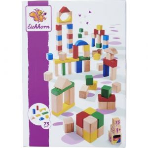Eichhorn Blocs de Construction EH en Bois Multicolores/Naturel