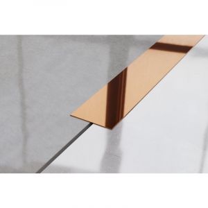 Bande murale décorative en acier inoxydable 5cm x 244cm - Cuivre poli