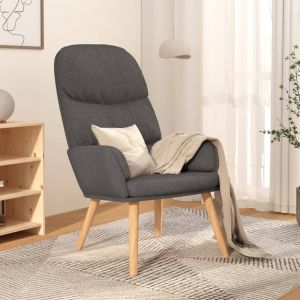VidaXL Chaise de relaxation Gris clair Tissu - Gris