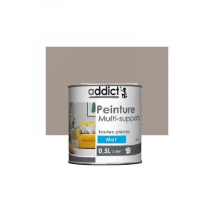 Addict 'peinture - Peinture acrylique multi supports, beige ficelle mat, 0,5 litre.