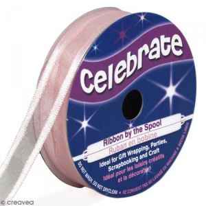 Image de Celebrate 5m de Ruban Organza - rose - Largeur 1.2cm