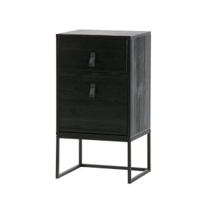 Woood Table de chevet en bois avec tiroir et porte couleur GEARID