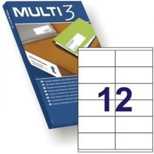 Adhésifs/étiquettes MULTI 3 105 x 48 mm A4 100 Volets