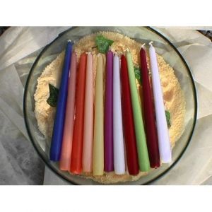 10 Bougies flambeau perle