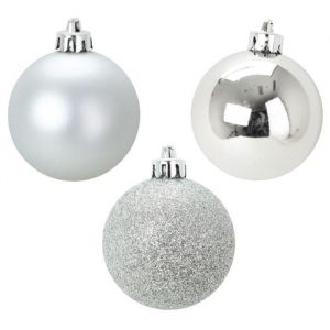 1001kdo - Set de 12 boules Argent