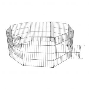 Enclos pour chiots avec porte, net et crochets Duvoplus